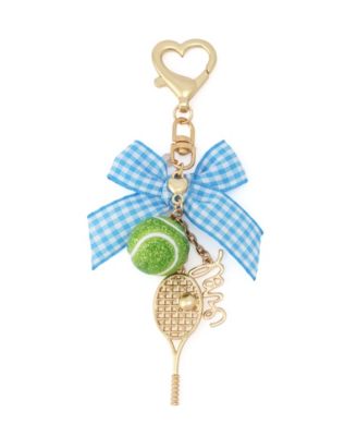 Faux Stone Gingham Bow Tennis Heart Accessory Charm