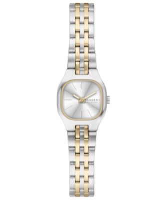マルチャミー•スワロス Skagen Women's Mellem Micro Quartz Two-Hand Two-Tone Stainless