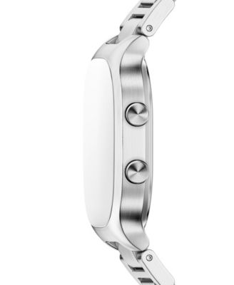 Men's Mellem Digital Lcd Silver Stainless Steel Watch, 38mm