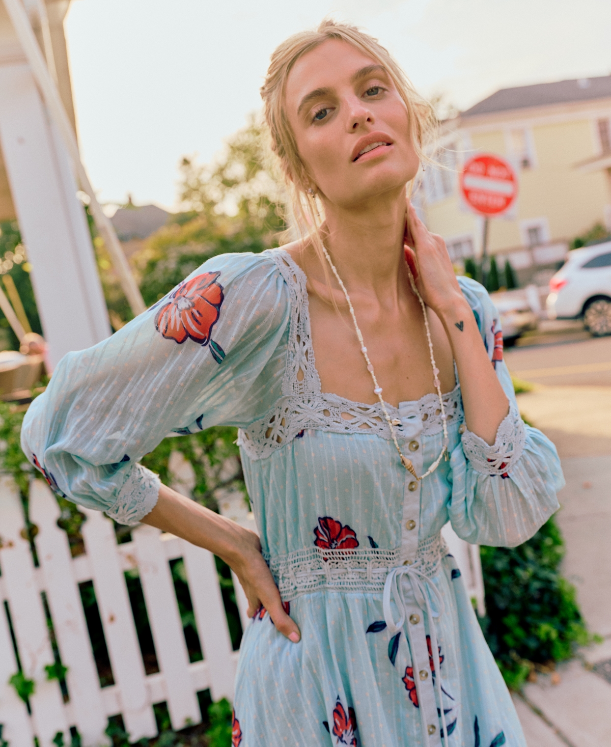 Free People Women's Morning Meadows Square Neck Dress