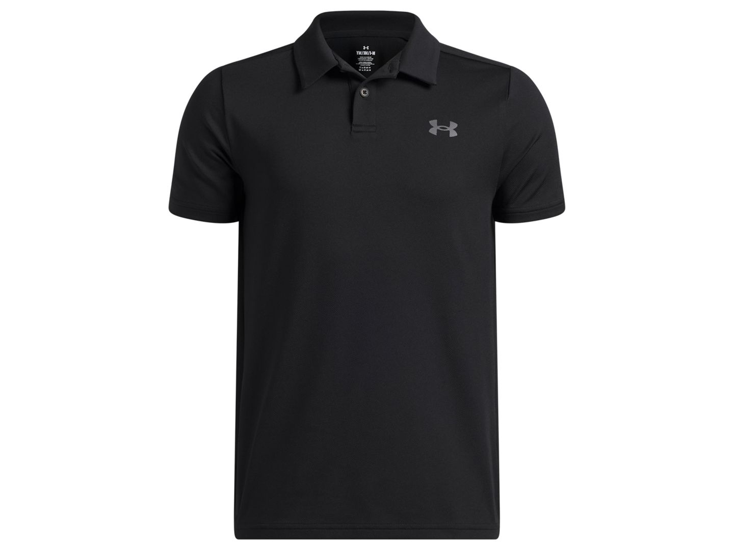 Поло Under Armour Matchplay Short-Sleeve Polo Shirt для мальчиков, цвет: Чёрный — фото 1