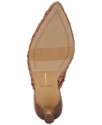 Women's Cleo Loop Raffia Kitten Heel Mule Pumps