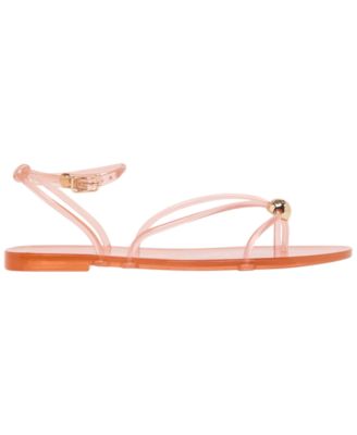 Women's Kenley Vinyl Strappy Jewelry Stud Flat Sandals