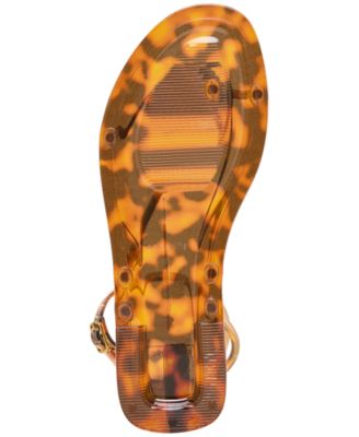 Women's Kenley Vinyl Strappy Jewelry Stud Flat Sandals