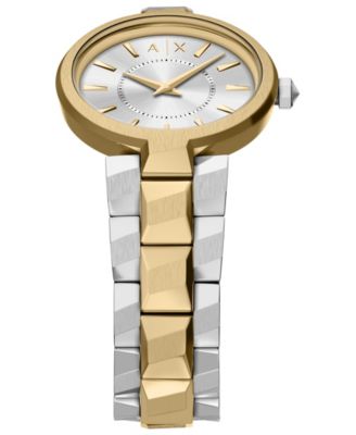 Armani Exchange Women's Quartz Two-Hand 2-Tone Stainless Steel Watch, 34mm
