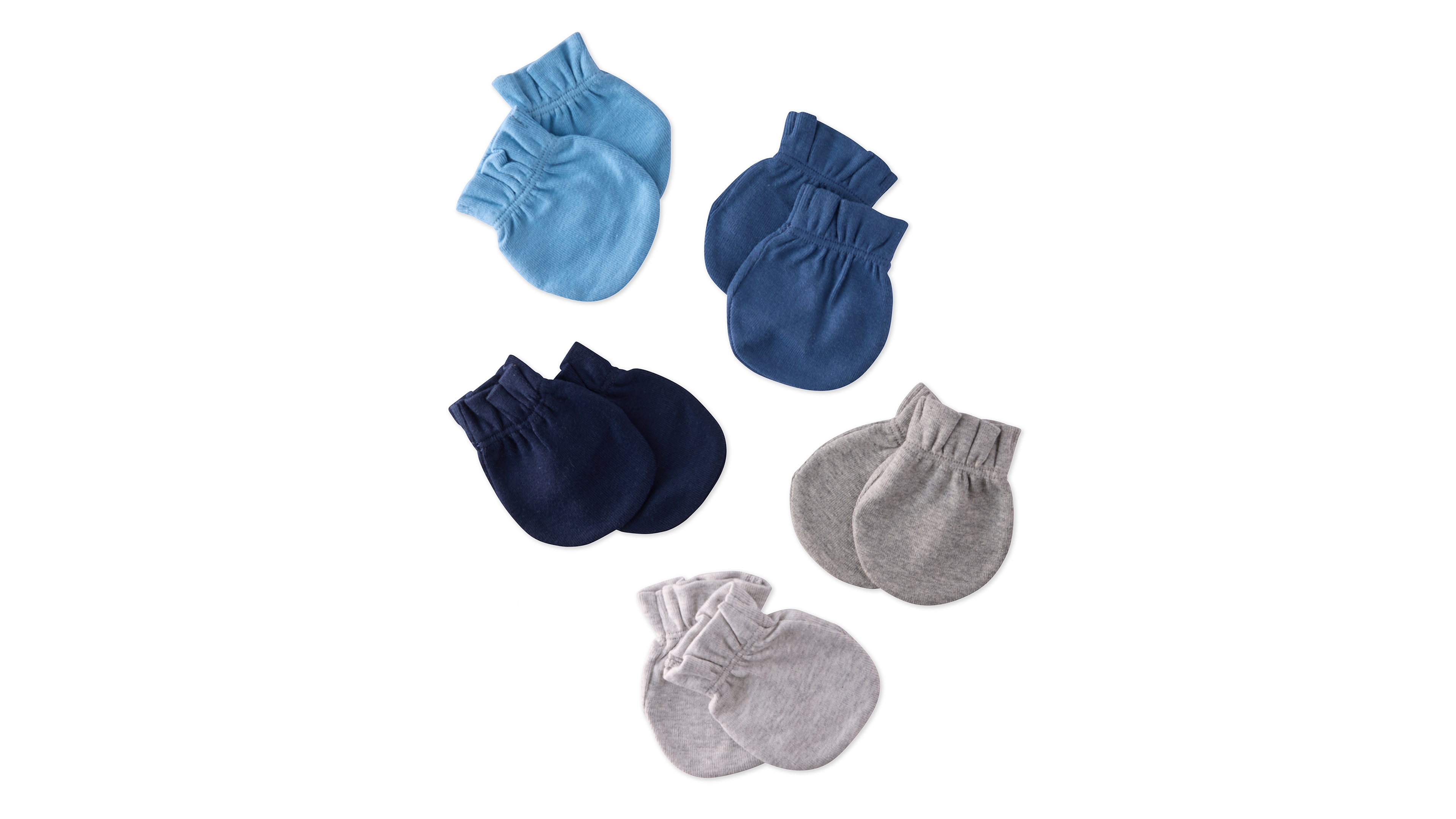 butterblu Baby Boys' or Girls' Morgan Mittens, 5-Pack