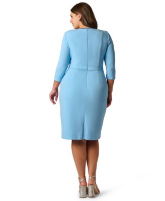 Plus Size Tie-Front Sheath Dress