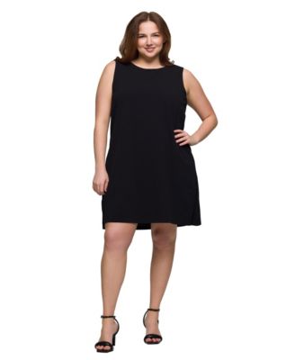Plus Size Sleeveless Mini Shift Dress