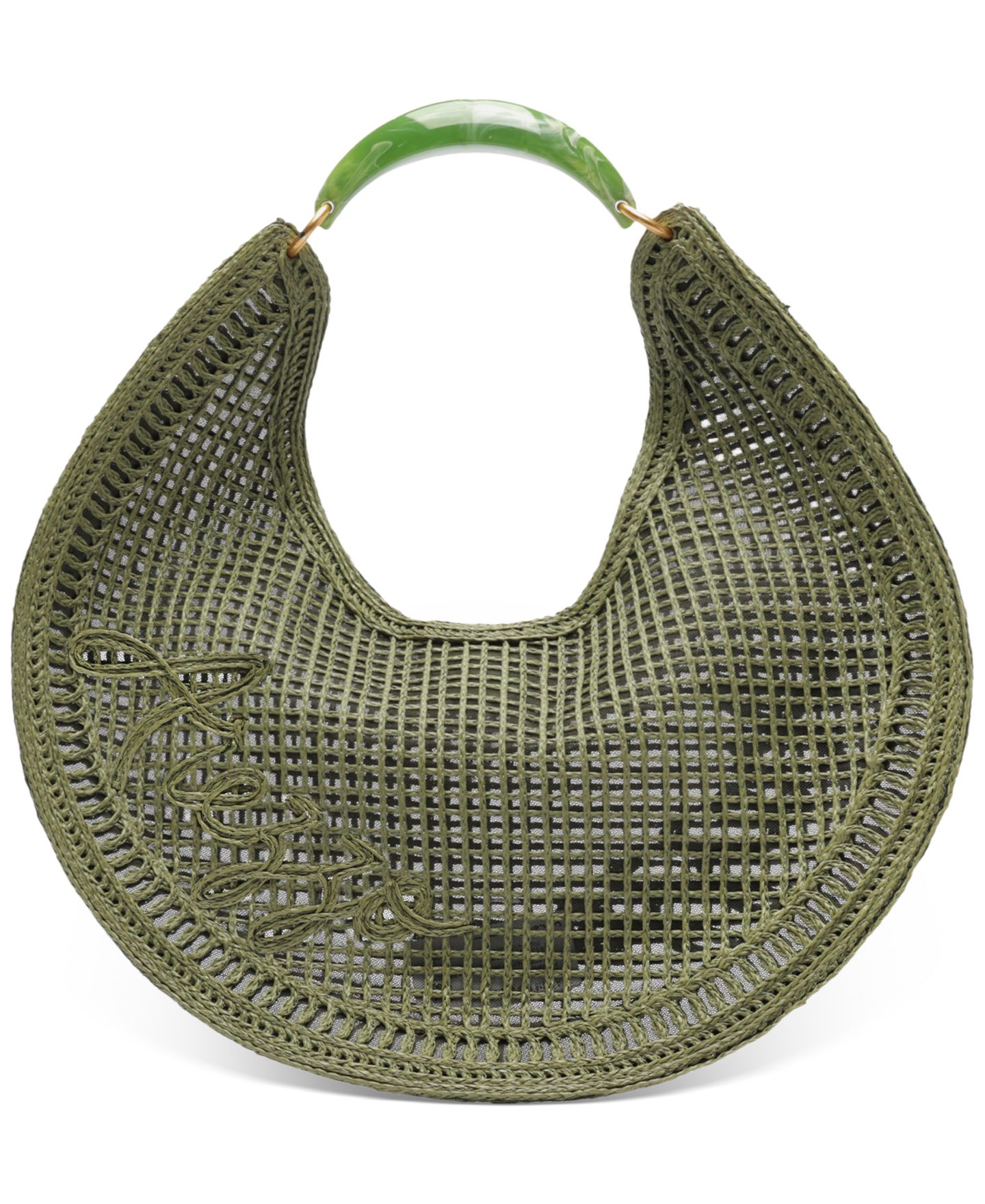 Женская сумка Arezzo Isla Medium Snap-Button Shoulder, цвет: Зелёный — фото 1