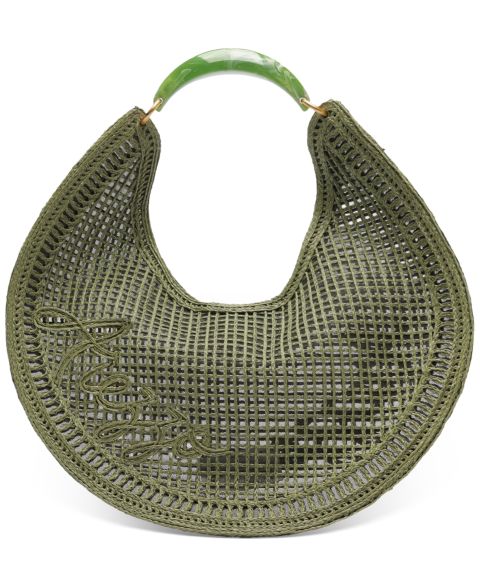 Женская сумка Arezzo Isla Medium Snap-Button Shoulder, цвет: Зелёный