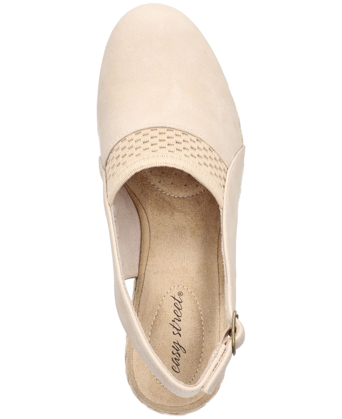 Женские сандалии Easy Street Aloha Espadrille Wedge, цвет: Костяной — фото 4