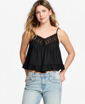 Women's Crochet-Trim Tank Top