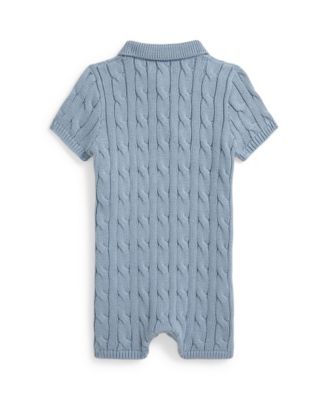 Baby Boys' Cable-Knit Shortall