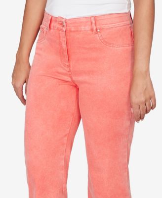 Petite Sunwashed Cuffed Colored Ankle Jeans