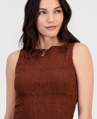 Women's Smocked Peplum Top