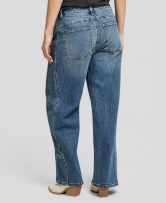 Women's Seamed Wide-Leg Jeans
