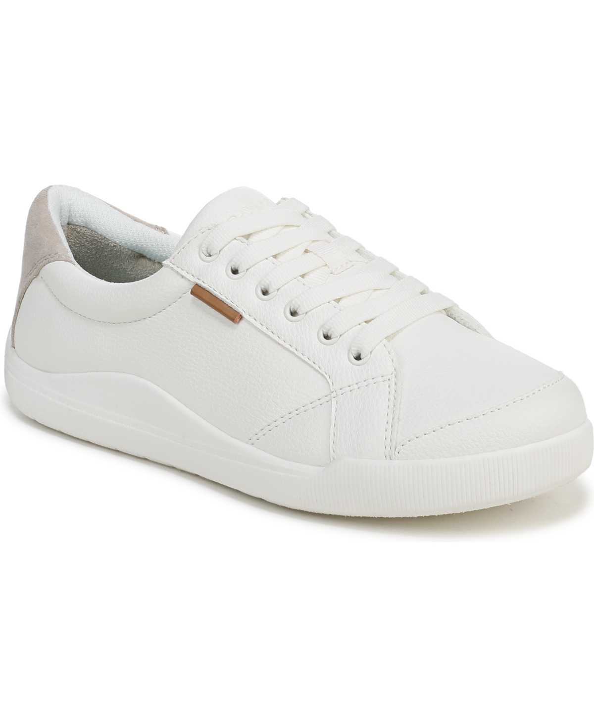 Dr. Scholl's Women's Be Bright Lace-Up Shoes - White/Oyster Faux Leather