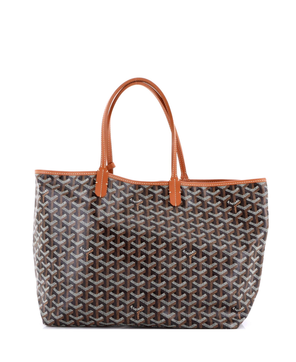Pre-Owned Goyard Pm Saint Louis Tote Coated Canvas - Brown