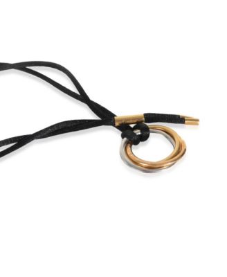 Cartier 3-Tone Gold Diamond Medium Model Trinity Necklace