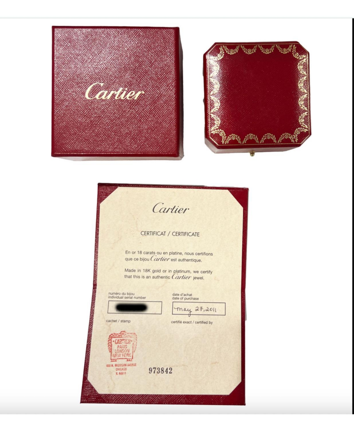 Pre-Owned Cartier Cartier White Gold Small Model Love Ring