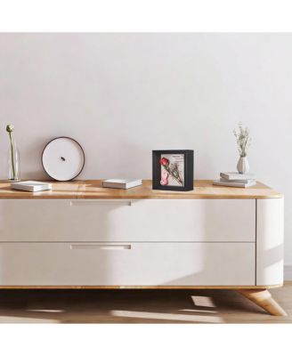 Shadow Box Frame: Magnetic Door, Linen Back, Durable Wood