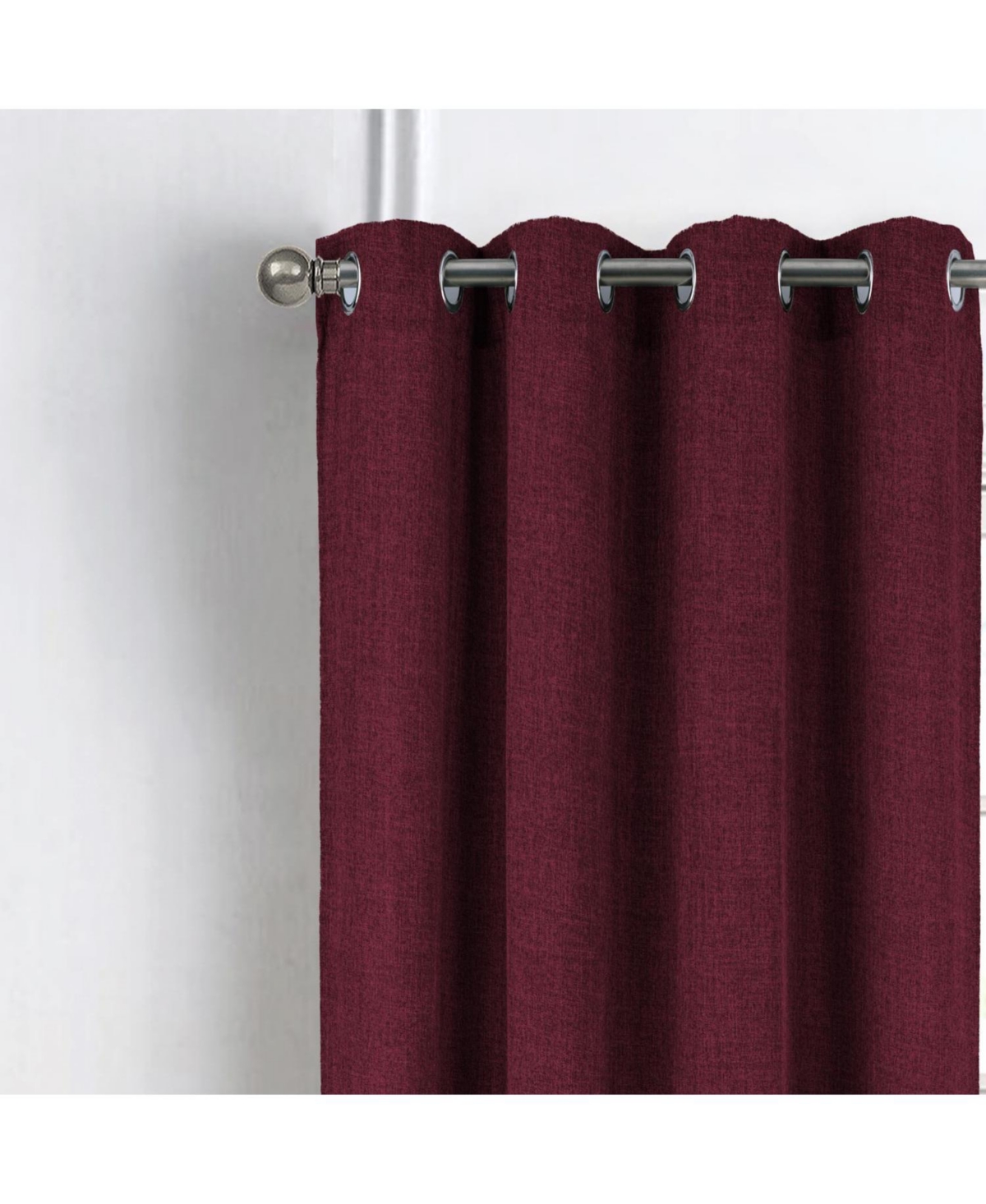 Rt Delmar 2-Pack Grommet Curtain Panels, 54"x84", Burgundy