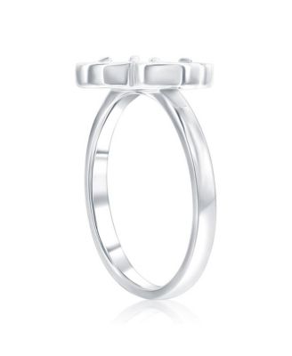 Sterling Silver, Mother of Pearl Clover Ring