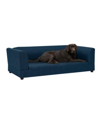 Oversized Pet Sofa for Medium/Large Dogs, Dark Blue, 56.5"26"17" - Backrest, Armrests, Soft Cushion