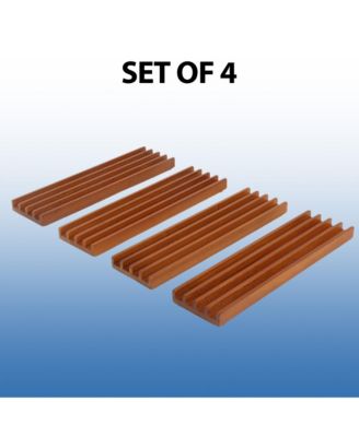Domino Racks Set of 4, Wooden Domino Trays Holders Organizer, Premium Domino Tiles Holder Racks