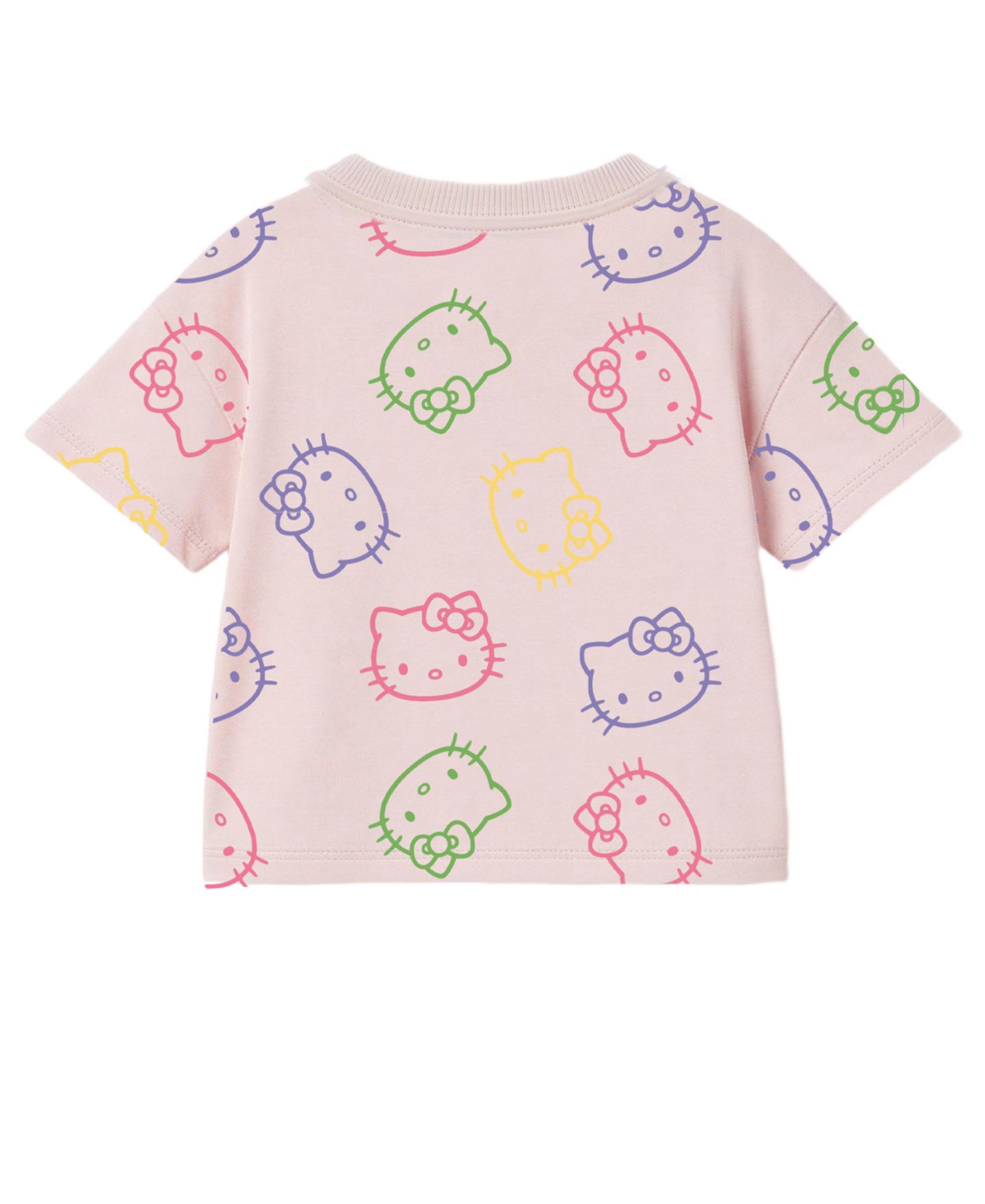 Детский комплект Hello Kitty: футболка с коротким рукавом и юбка-шорты, 2T-6X, цвет: Розовый — фото 3