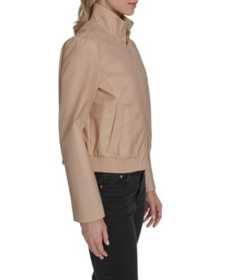 Women's Pinstripe Rain Bomber Jacket