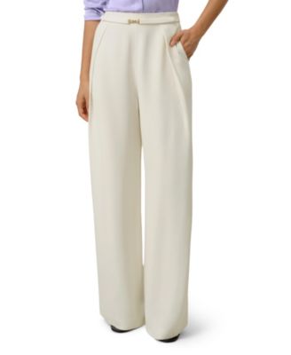 Women's Heavy-Weight Silk Crepe Wide-Leg Pant
