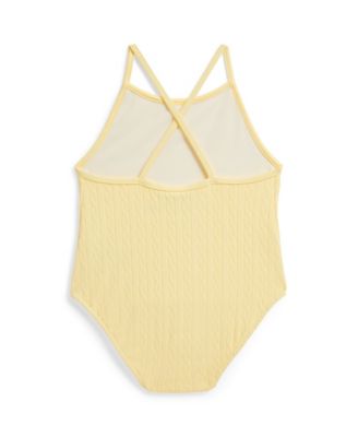 Baby Girls' Mini-Cable Jacquard One-Piece Swimsuit
