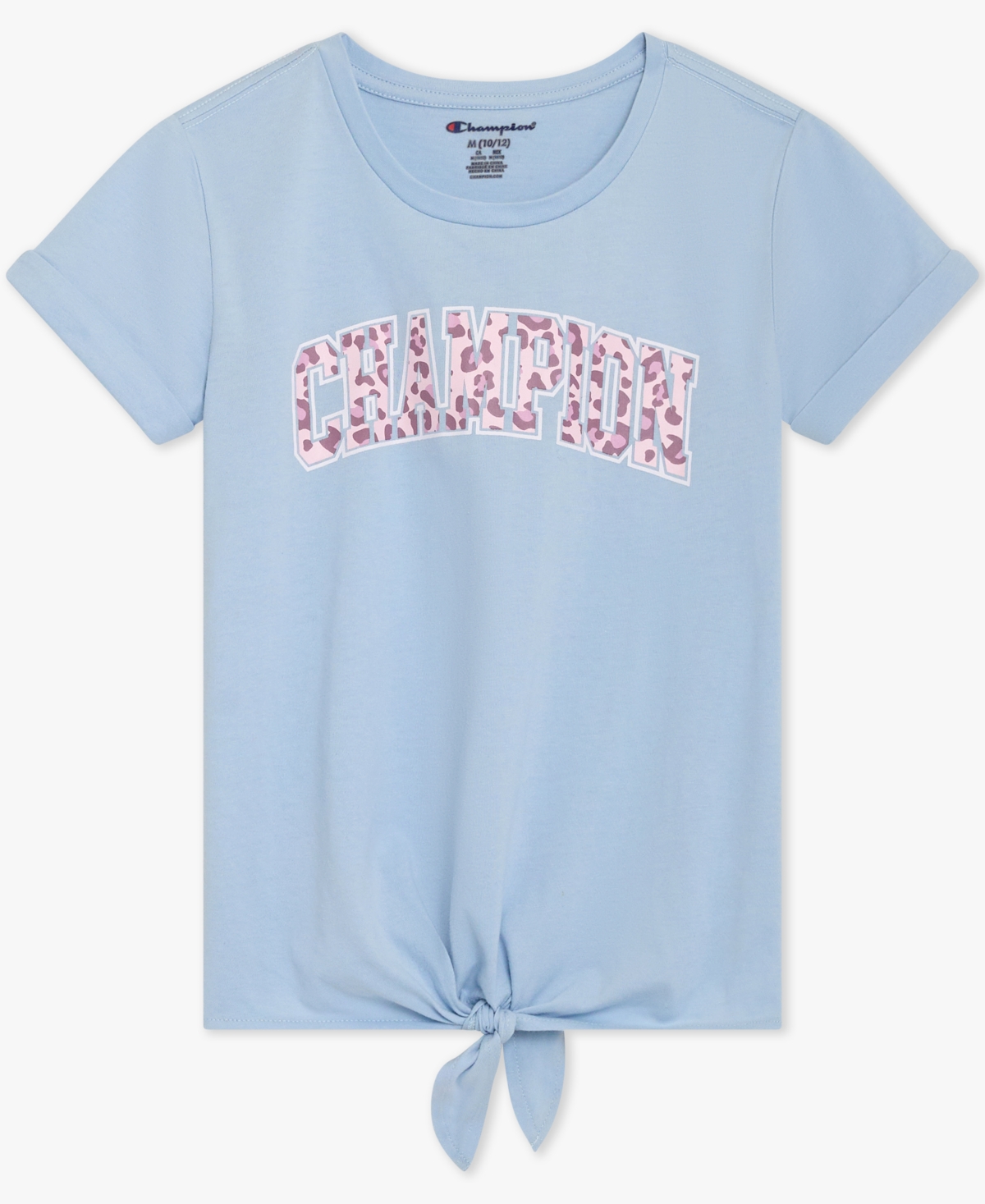 Champion Girls' 7-16 Tie-Front Crewneck T-Shirt