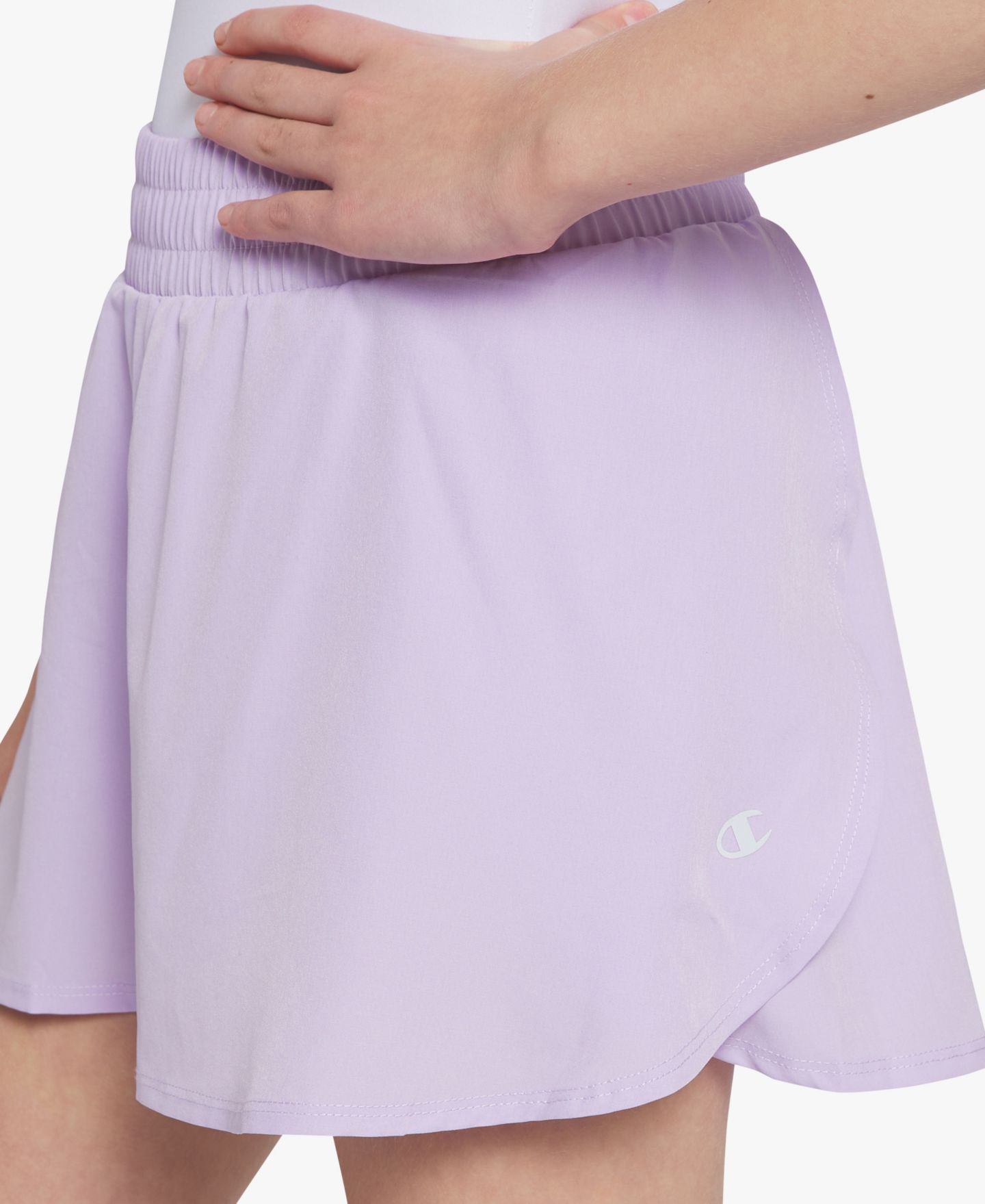 Шорты Champion Pleated Shorts для девочек, цвет: Лавандовый — фото 3