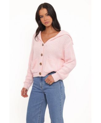 Women's Amelia Oversize Collar Button Cardigan