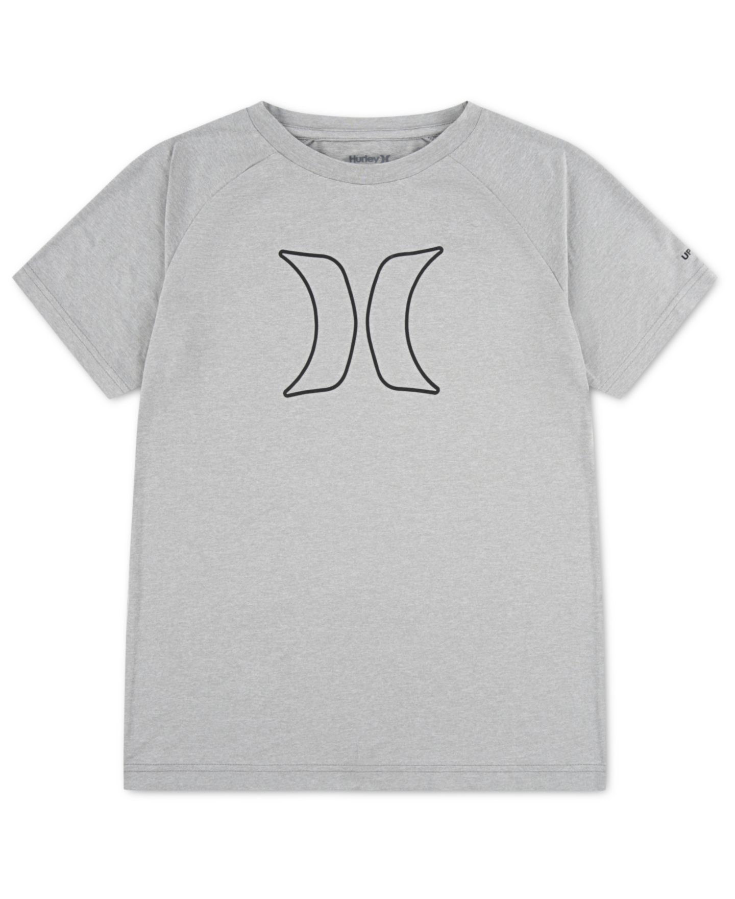 Футболка Hurley Icon Logo Swim T-Shirt для мальчиков, цвет: Серый меланжевый — фото 4