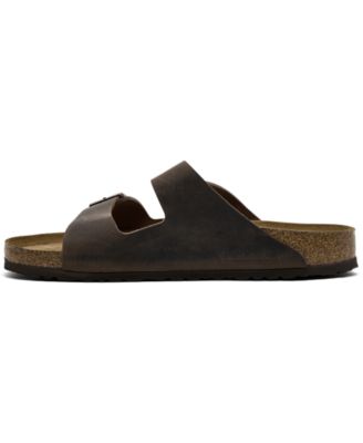 Men's Arizona Essentials Oiled Leather Two-Strap Sandals from Finish Line
