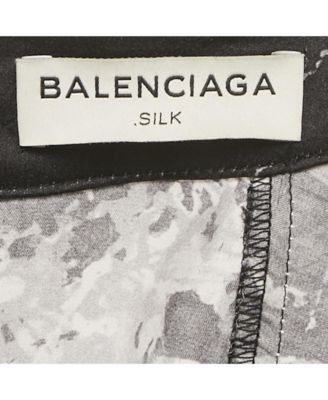 Women's Printed Silk Plunge Neck Mini Dress