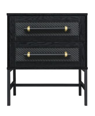 25.12" Wood Sophia 2-Drawer Nightstand