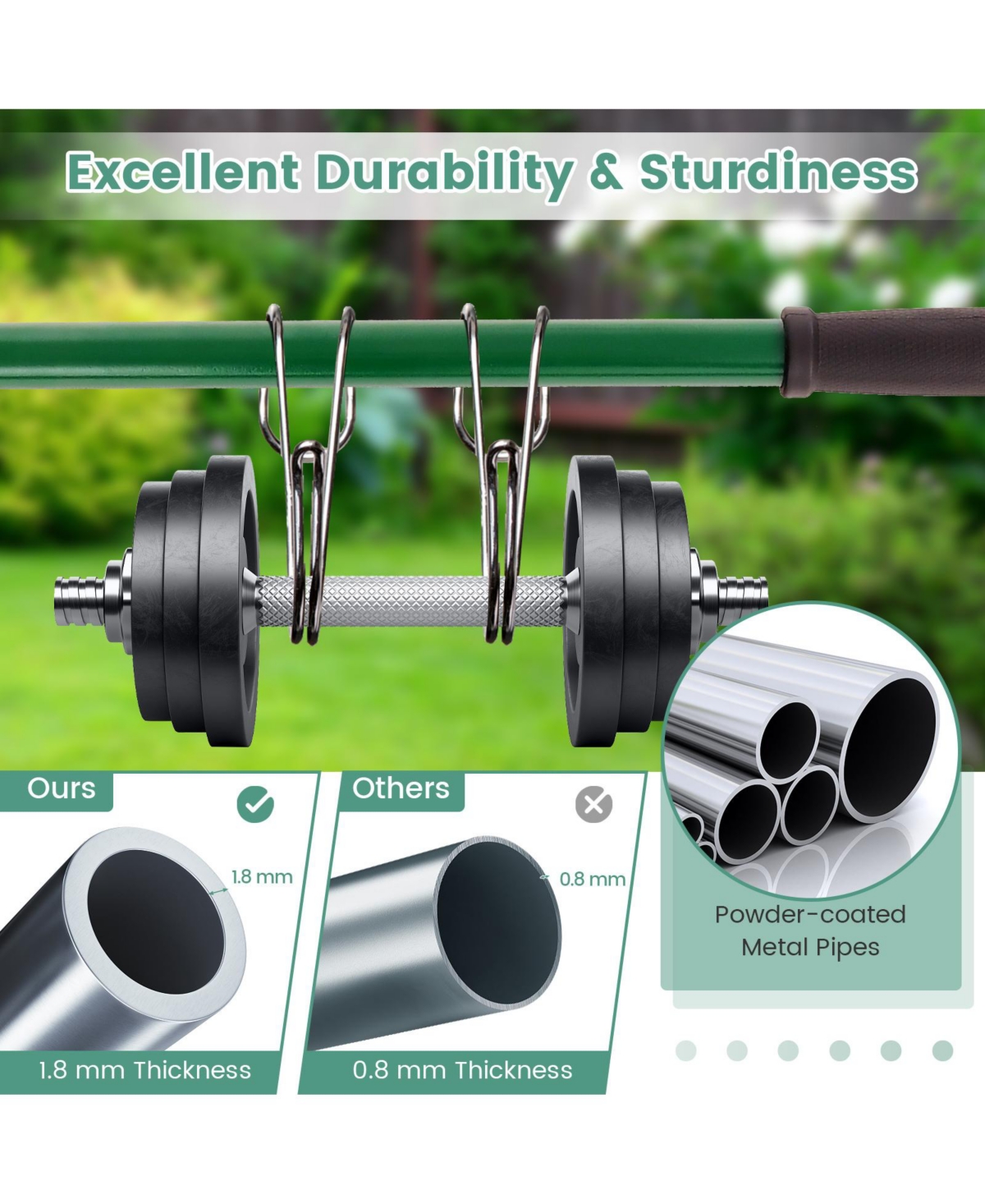 Costway Lawn Leveling Rake 42'' x 10'' Heavy Duty Level Lawn Tool for Garden Backyard/Lawn