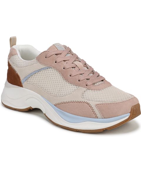 Женские кроссовки Naturalizer Zoie Lace-Up, цвет: Бежевый разноцветный сетчатый / Замшевый