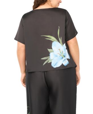 Plus Size Short-Sleeve Crew Neck Top
