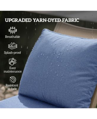 4 Outdoor Chair Cushions with Seat & Backrest, 24" x 24"