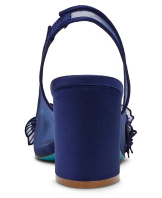 Women's Petra Flower Applique Slingback Pumps