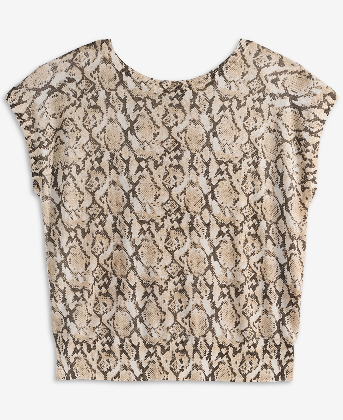I.n.c. International Concepts Plus Printed Wide-Neck Dolman-Sleeve Sweater, Created for Macy's
