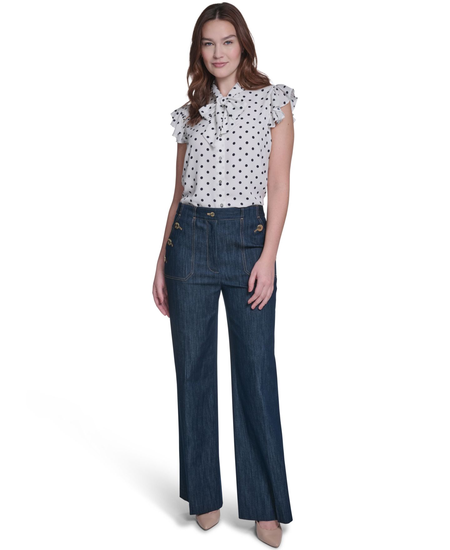 Женские брюки Tommy Hilfiger Denim Sailor, цвет: Тёмно-синий — фото 5