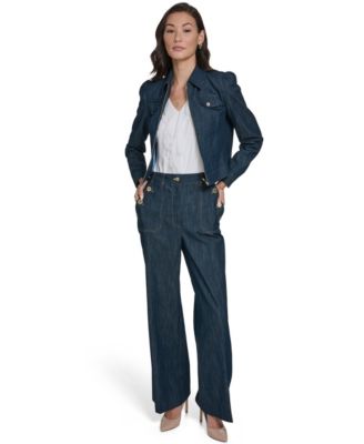 Women's Denim Zip Trucker Jacket