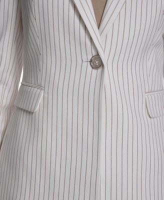 Women's Slim Fit Notch Collar Pinstripe Blazer