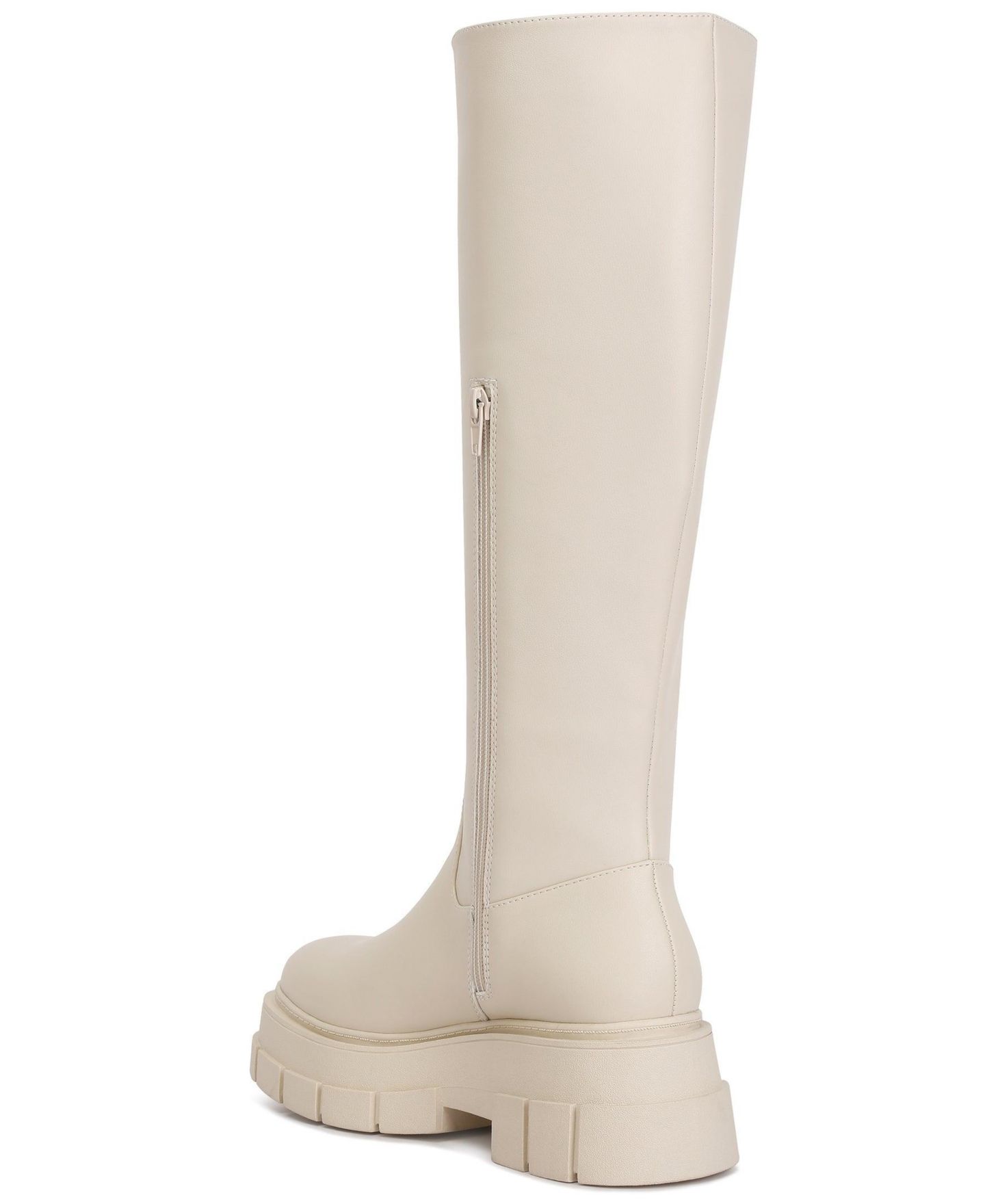 Женские ботинки London Rag Blume Faux Leather Chunky Platform Knee Length, цвет: Бежевый / Хаки — фото 7